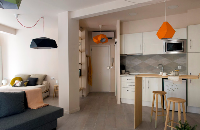 mini apartamento scandinavian-kitchen