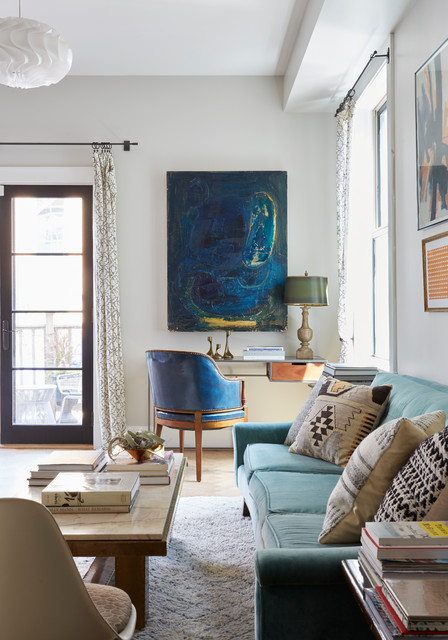 Our Chicago Coach House Eclectic Living Room Chicago By Kitchenlab Interiors