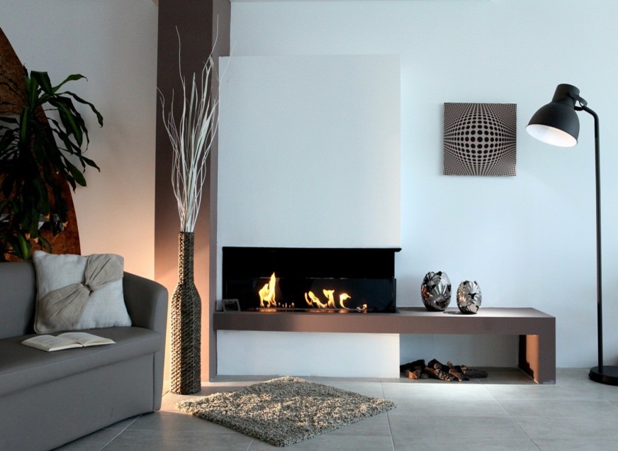 Угловой биокамин .