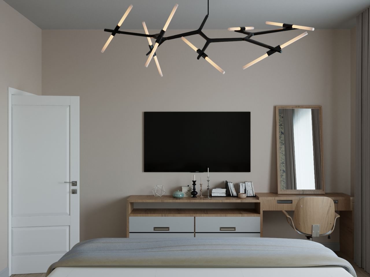 Интерьер в скандинавском стиле 152 м^2. г.Казань