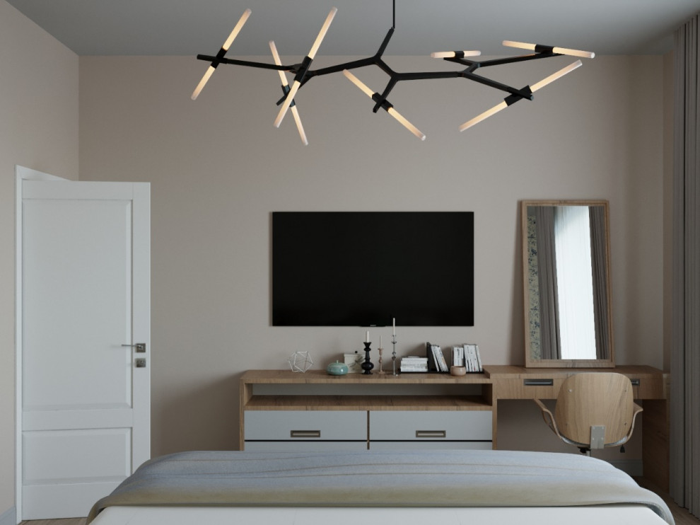 Интерьер в скандинавском стиле 152 м^2. г.Казань