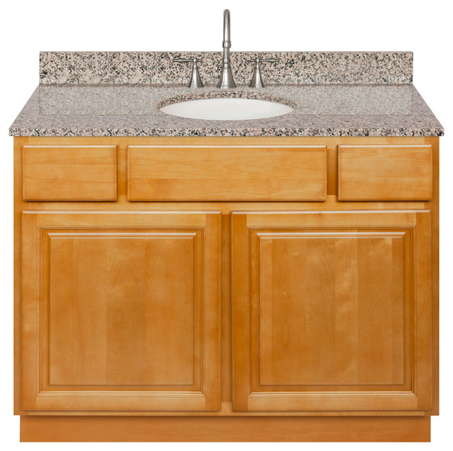 Brown Bathroom Vanity 42 Burlywood Granite Top Faucet Lb7b