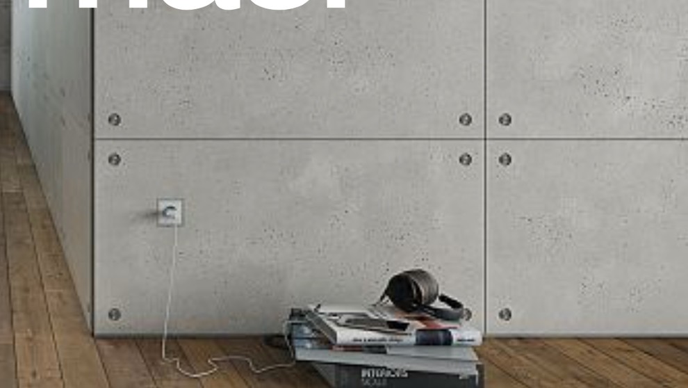 Concrete/ concrete look interior feature wall Houzz AU
