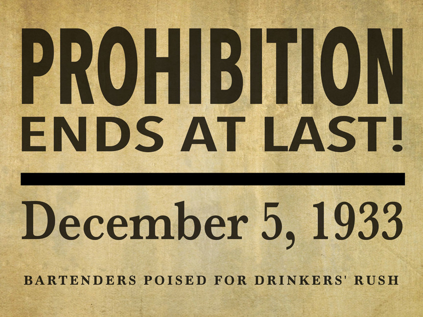 Prohibition Ends At Last, 18" H X 24" W