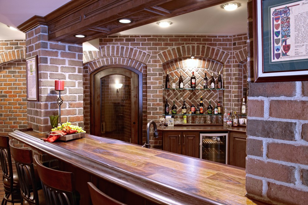 Finished Basement Bar And Wine Cellar Basement Detroit