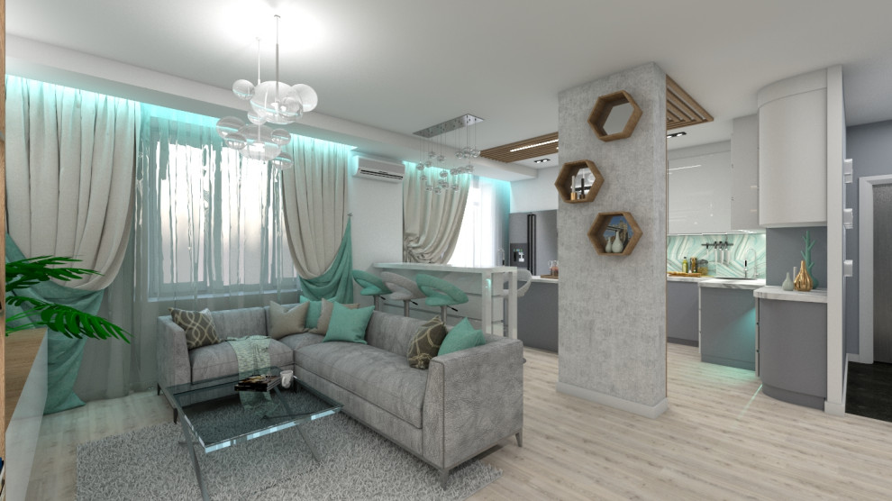 Дизайн проект 3-х комнатной квартиры "Пифагор"