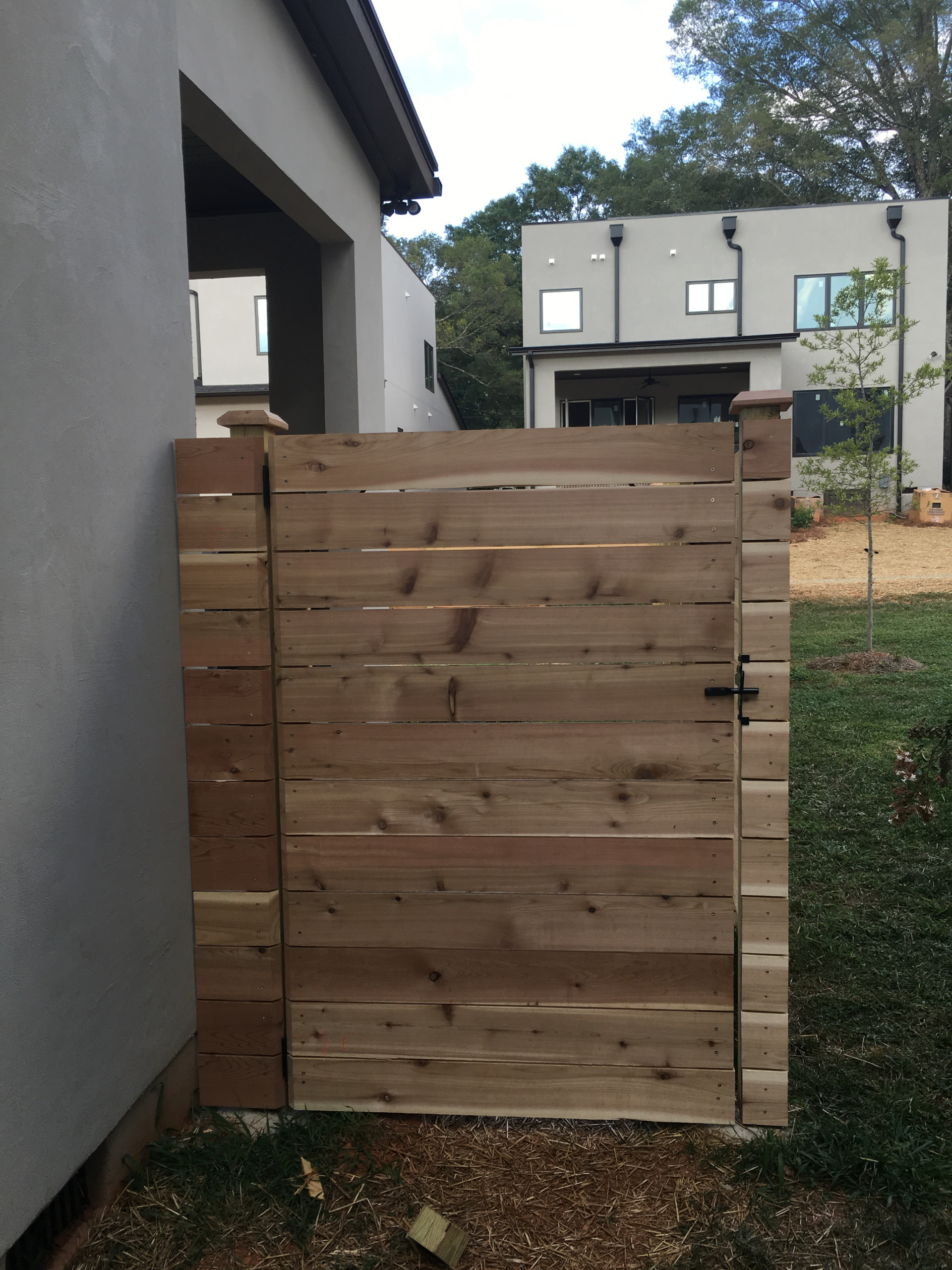 Horizontal Cedar Full-Privacy Fence