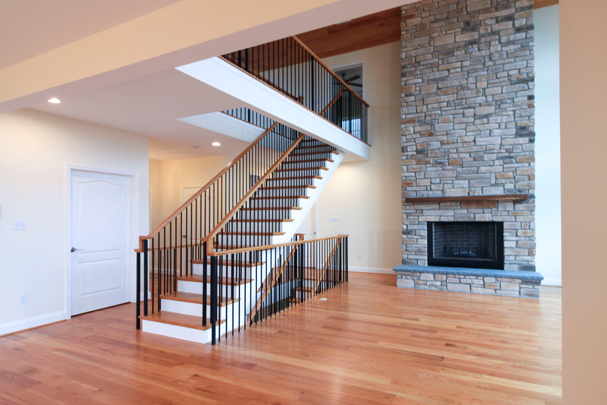 97_Airy Straight-Floating Staircase in Transitional-Mountain Home, Luray, VA 228