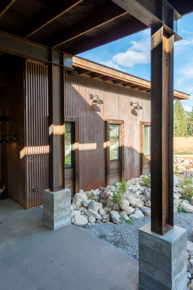 Entryway - rustic entryway idea in Seattle