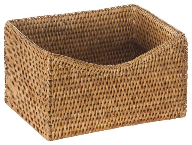 La Jolla Handwoven Rattan Organizing Shelf Basket Honey Brown La Jolla Handwoven Rattan Organizing Shelf Basket Honey Brown