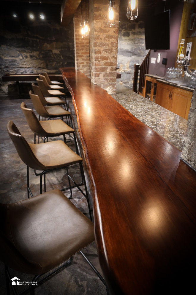 Basement - rustic basement idea