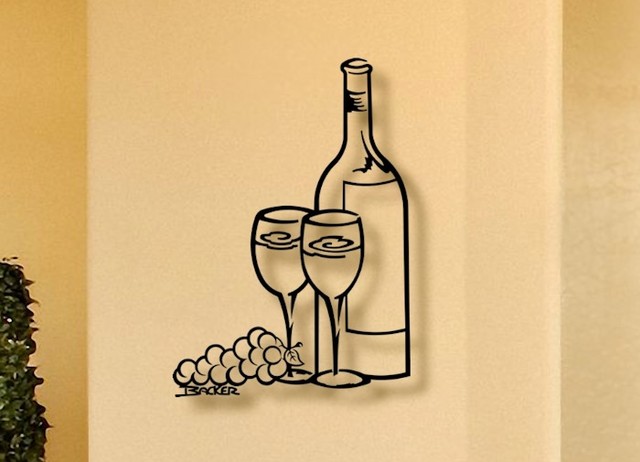 wine metal wall decor