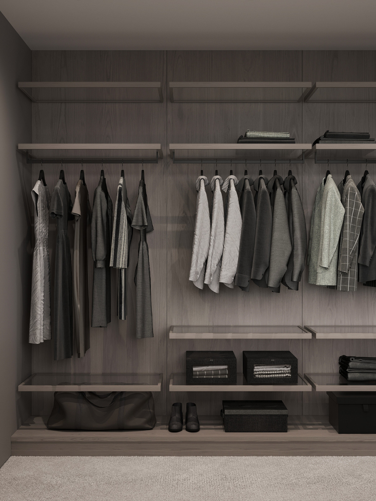 Хозяйская спальня с гардеробной, 25 кв.м