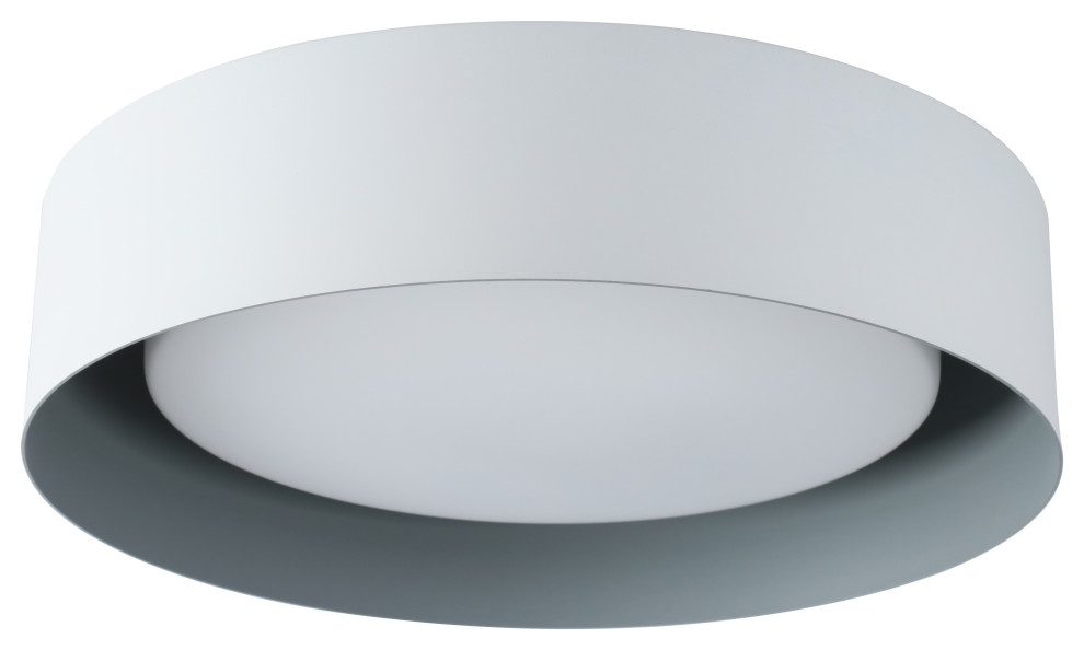 Lynch 15.75" 3-Light White/Gray Flushmount Ceiling Light
