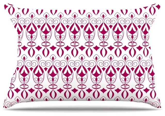 Kess InHouse Julia Grifol Summer Tropical Leaves King Featherweight Sham