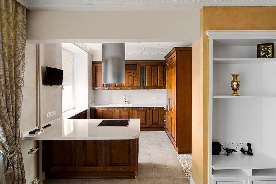 Кухня в квартире на ул. Профсоюзная