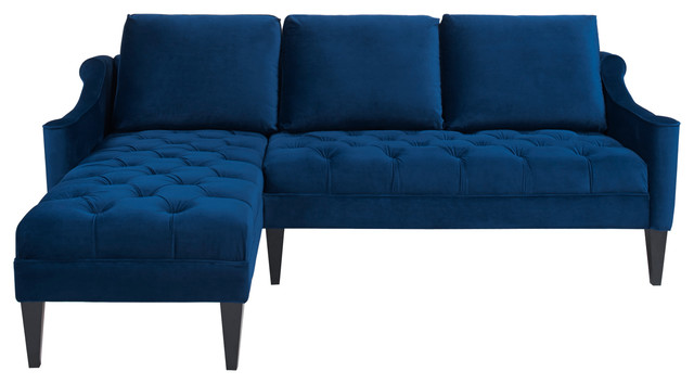Amelie Reversible Sectional Sofa Navy Blue