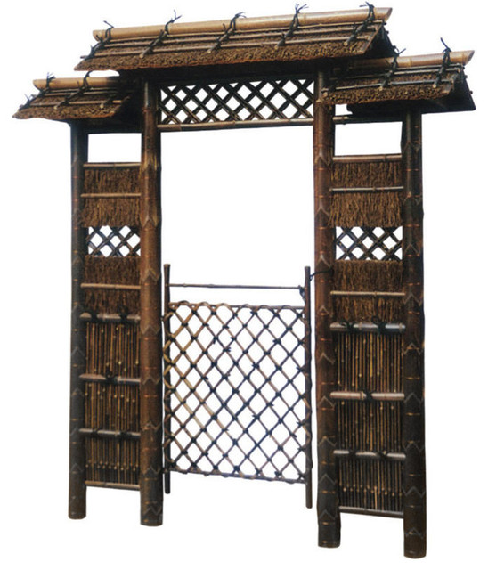 7 ft. Japanese Style Zen Garden Gate Asian Home Fencing And Gates