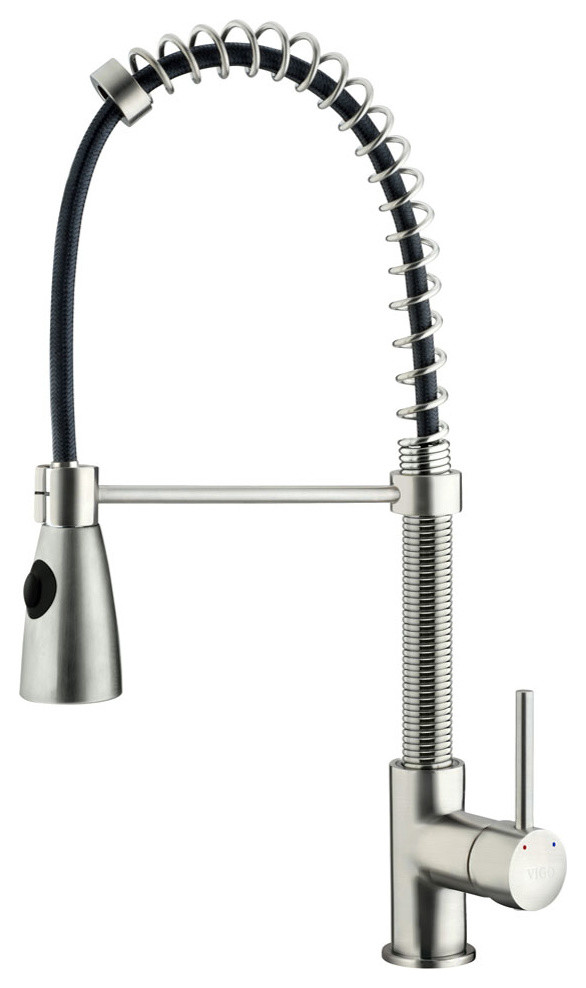 Vigo Stainless Steel Pull-Out Spray Kitchen Faucet
