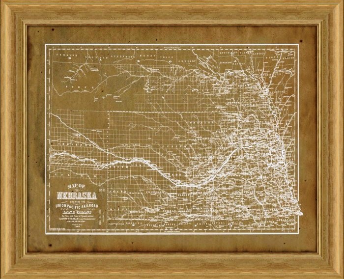 Map of Nebraska in Khaki Reverse French wood - Color Match Product