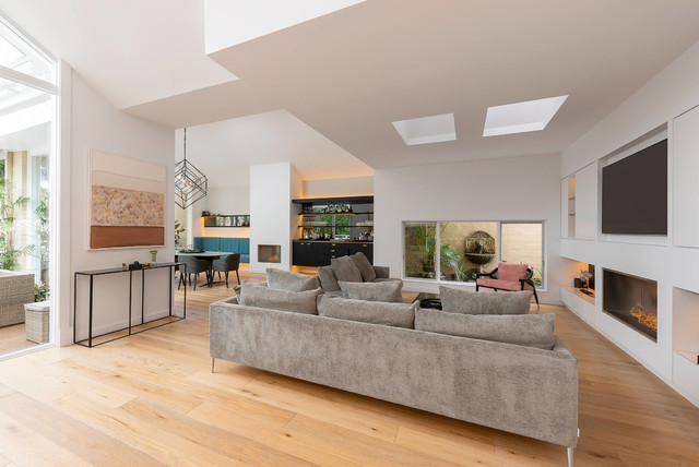 Hunter Road contemporary-vardagsrum