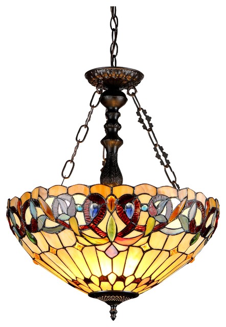 Serenity 3 Light Inverted Ceiling Pendant Victorian Light Inverted Ceiling Pendant