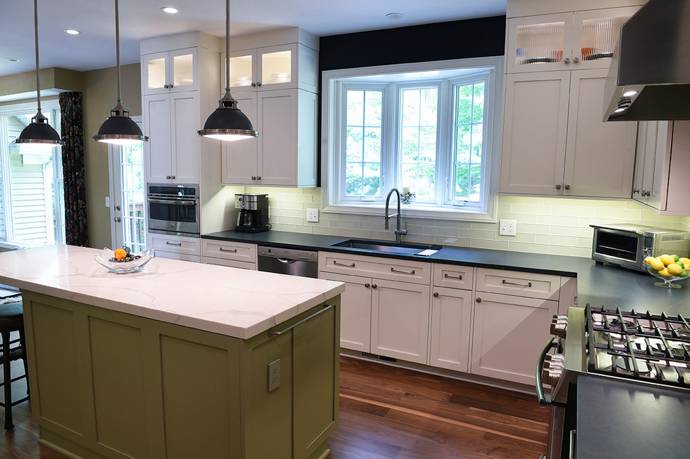 Transitional home design photo in Cleveland