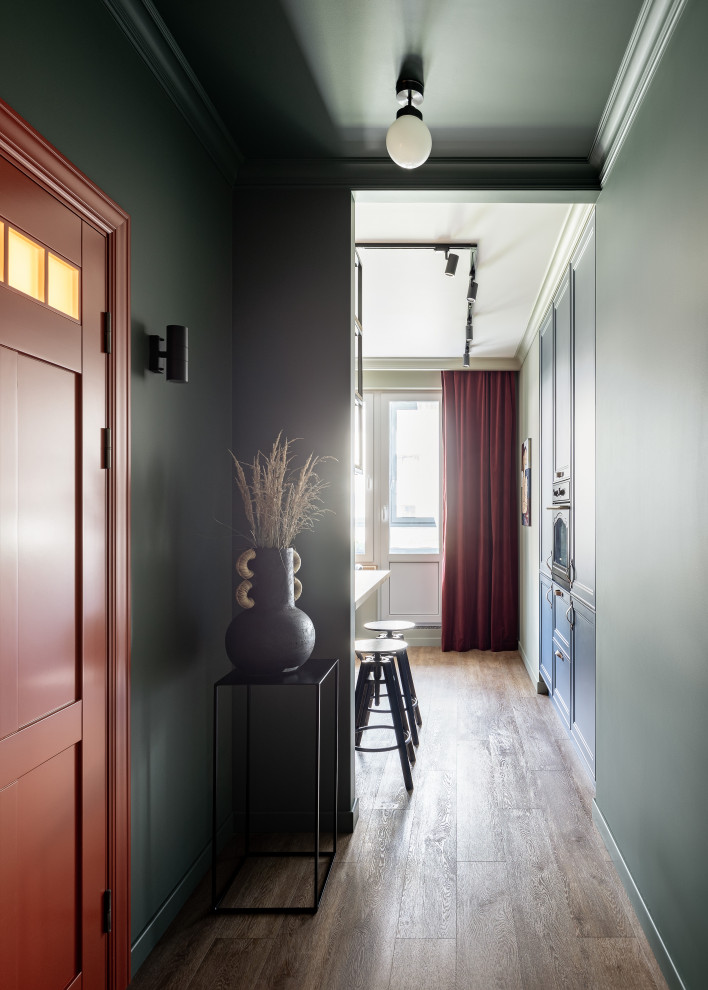 Квартира с голубой кухней и детской с шалашом