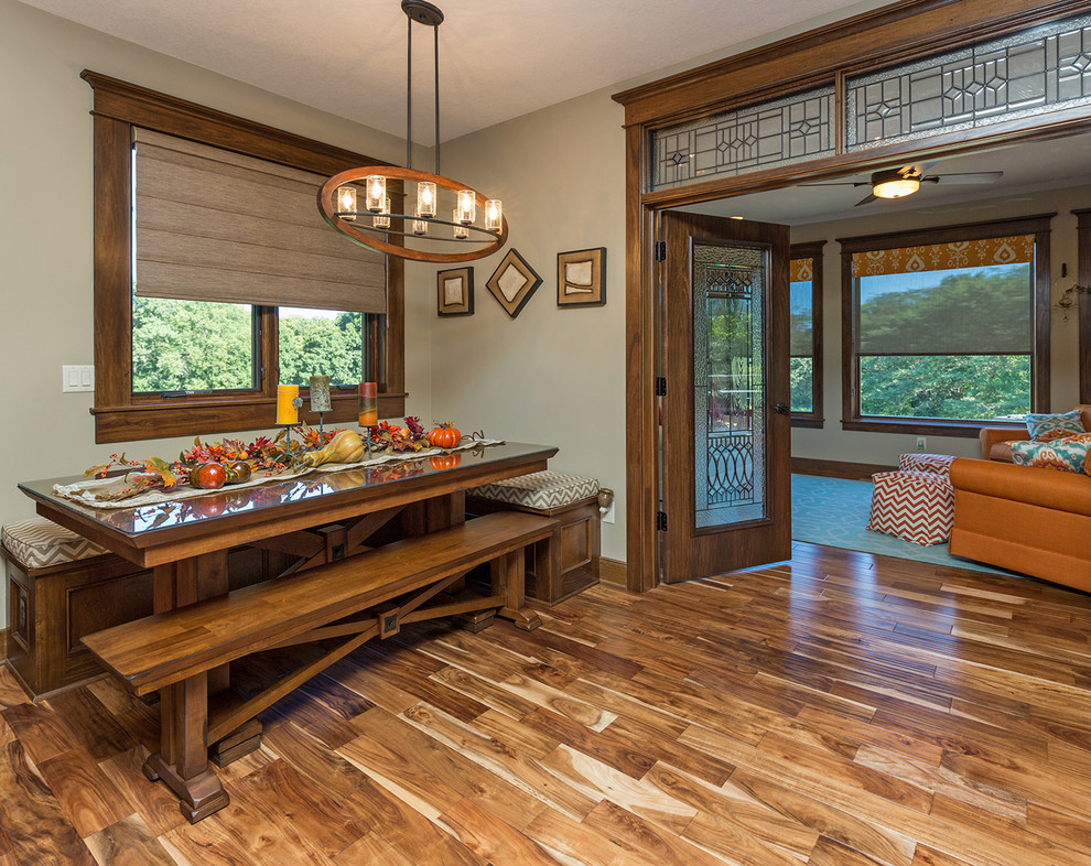 Transitional dining room photo in Cedar Rapids
