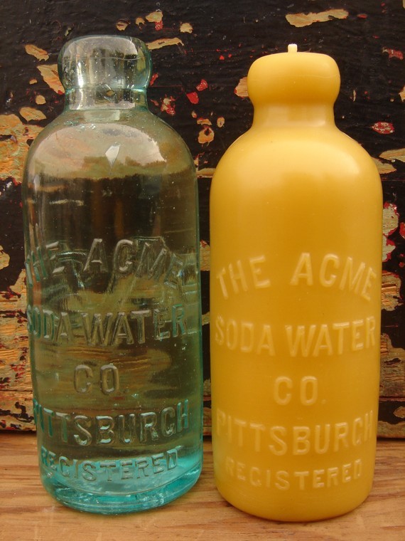 1890s Antique Soda Bottle Candle by Pollen Arts