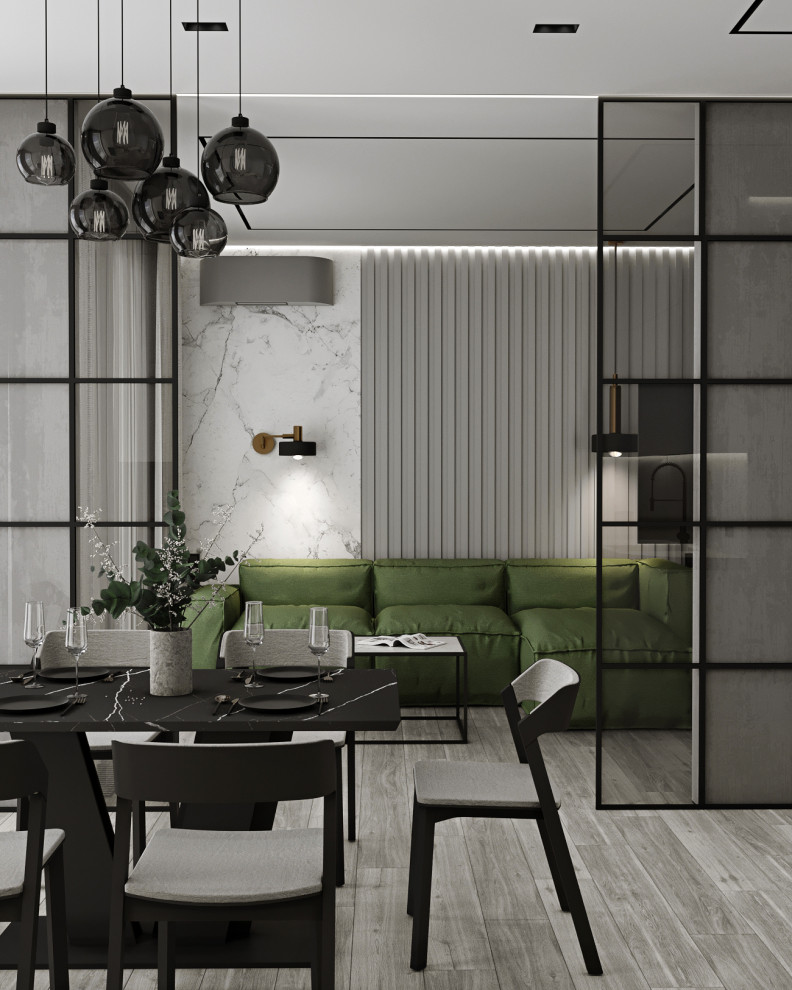 Дизайн Стильной Двухкомнатной Квартиры 74 м2 в жк Время в Москве