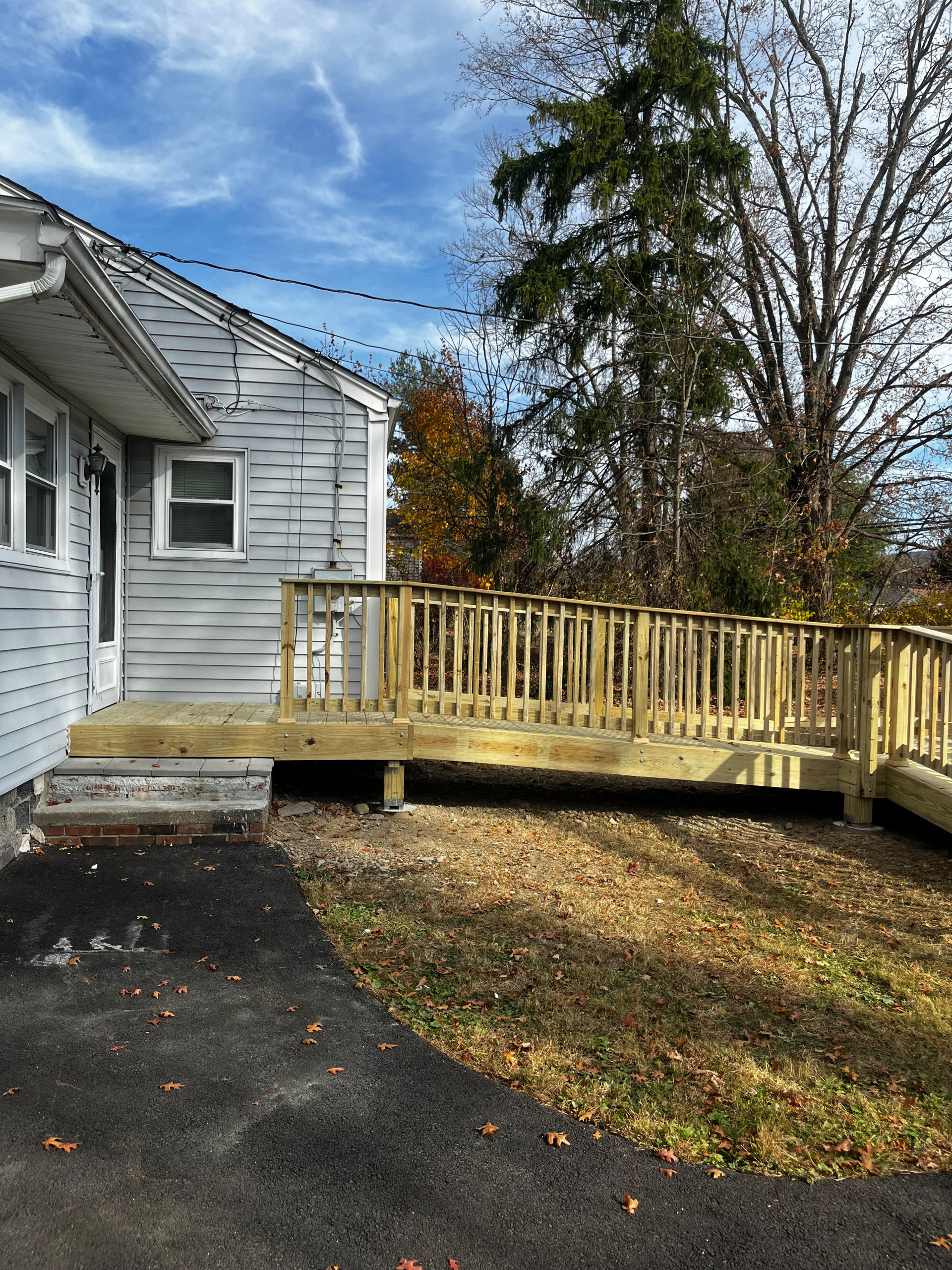 Pressure treated wood Handicap Ramp