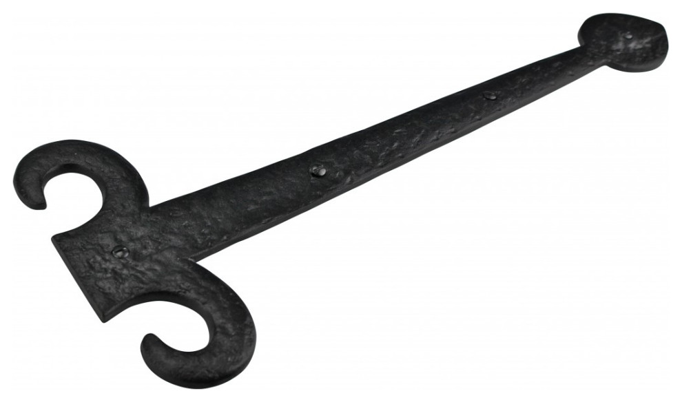Black Wrought Iron Dummy Strap Hinge Antique Hinge for Barn Garage Gate