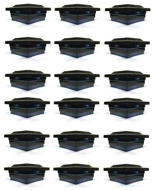 Green Garden Products PL252B 5"x5" Solar Post Cap Low Profile 4 SMD LED Light