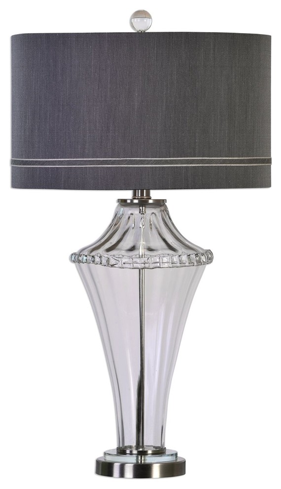 fluted glass table lamp