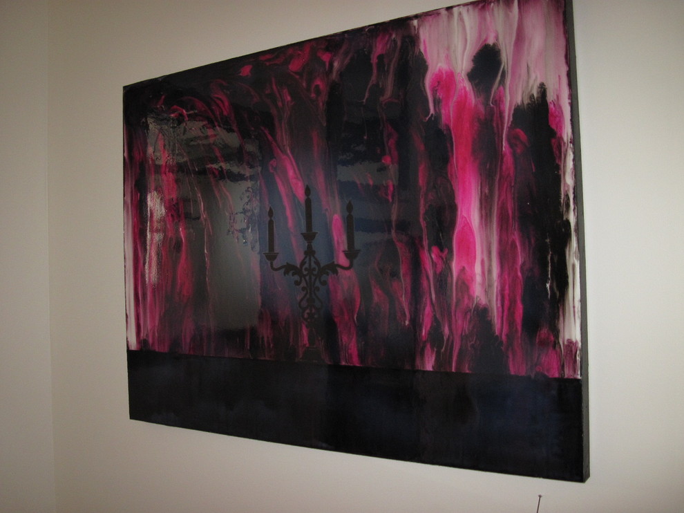 Hot Pink Flash - acrylic medium on canvas