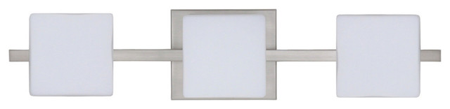Alex 3 Light Wall Lighting, Satin Nickel - Contemporary - Bathroom ...
