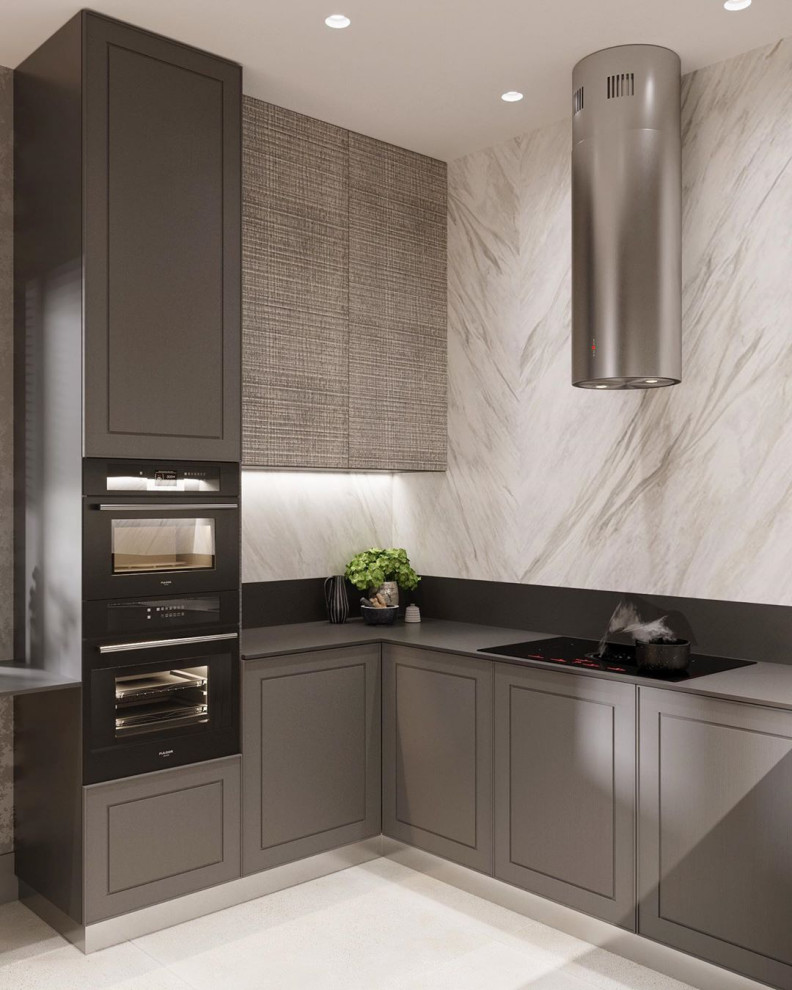 Дизайн-проект кухни в современном стиле в ЖК ‘Небесный’ для замечательной семьи