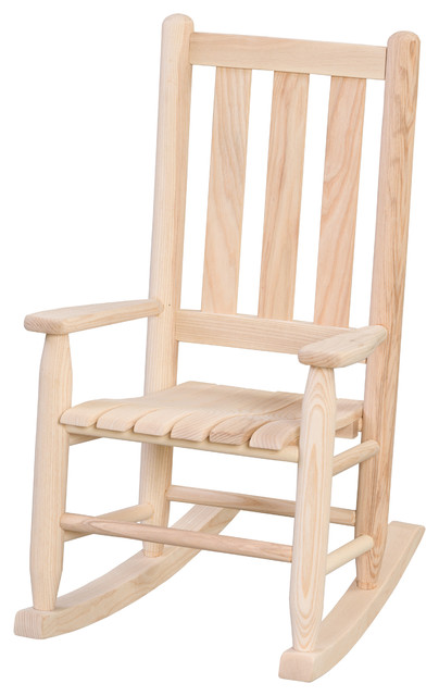 unfinished child's rocking chair