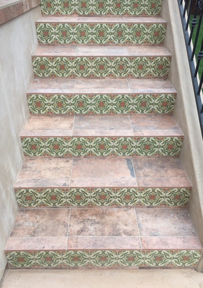 Inspiration for a mediterranean staircase in San Diego.