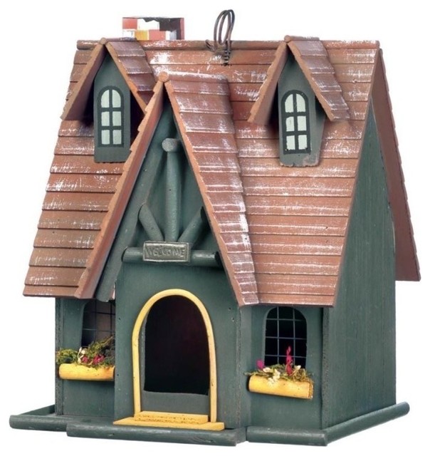 Thatched Cottage Birdhouse