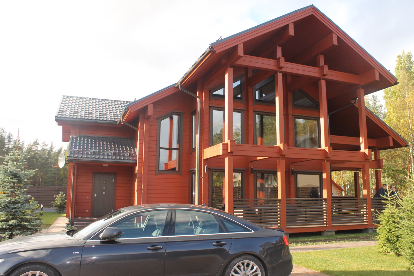 Отделка дома и бани из клееного бруса