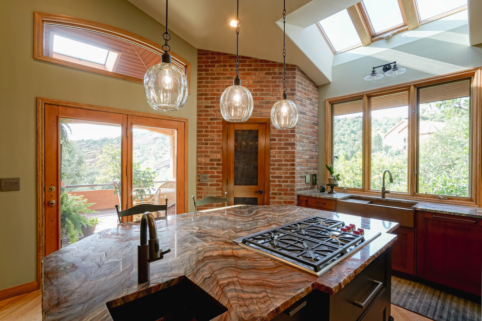 Inspiration for a transitional home design remodel in Denver