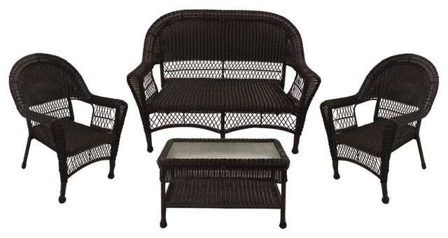 Hampton Bay Laguna Point Natural Tan Wicker Outdoor Patio Storage Coffee Table-65-519375 - The Home Depot