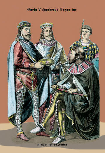 King of Byzantine  Sixth Century A.D. 24x36 Giclee