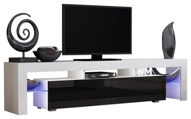 Tv Stand Milano 200 White Body Modern 90 Led Tv Stand Milano 200 White Body Modern 90 Led Black