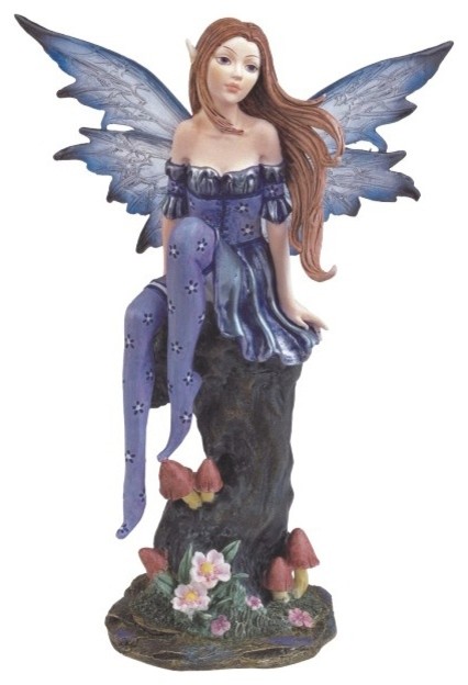 Fairy Collection Pixie with Clear Wings Fantasy Figurine Decoration