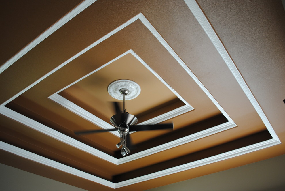 Example of a trendy home design design in Cedar Rapids