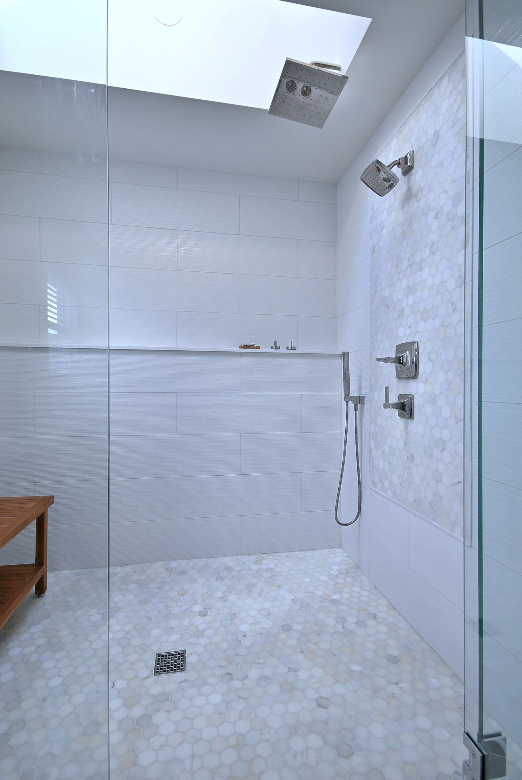 Bright Transitional Bathroom Remodel with Storage