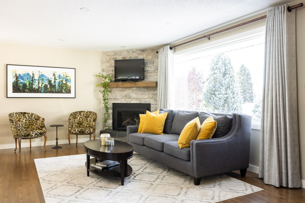 Home design - transitional home design idea in Calgary